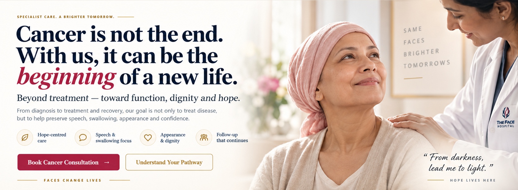 Hope-centred head and neck cancer care at The Face Cancer Centre
