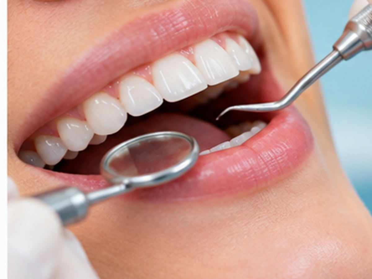 Professional dental examination and cleaning