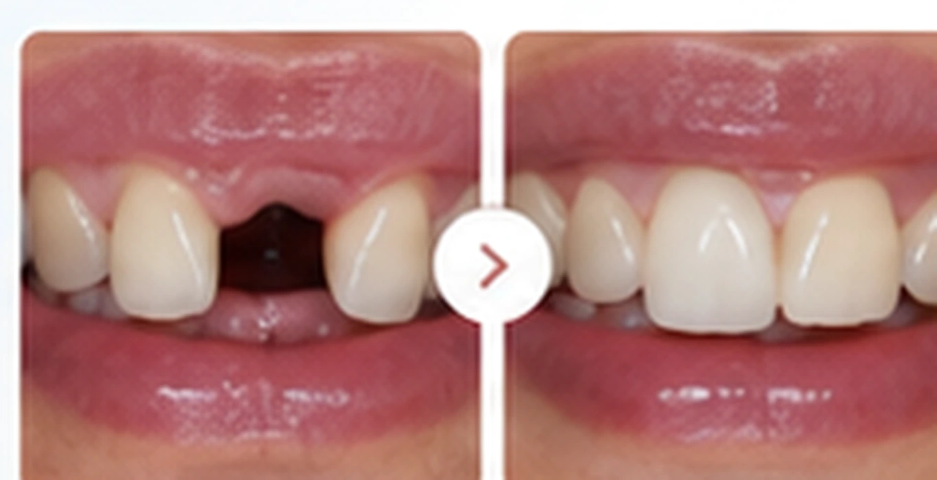 Representative single implant case visual