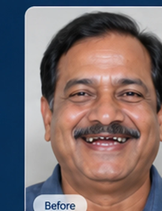 Representative Indian male before-style portrait