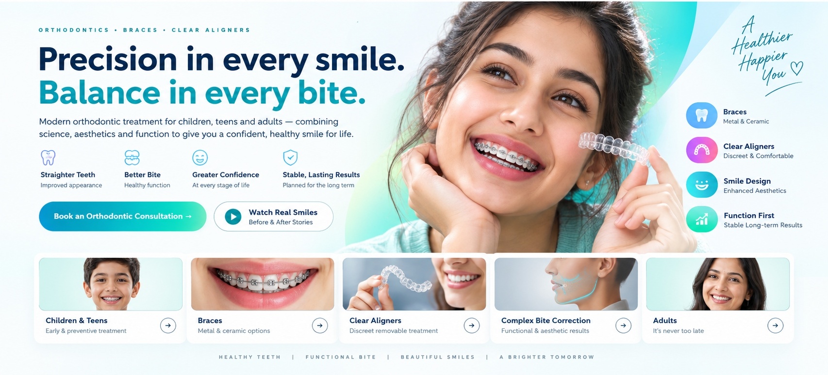 Precision in every smile. Balance in every bite.